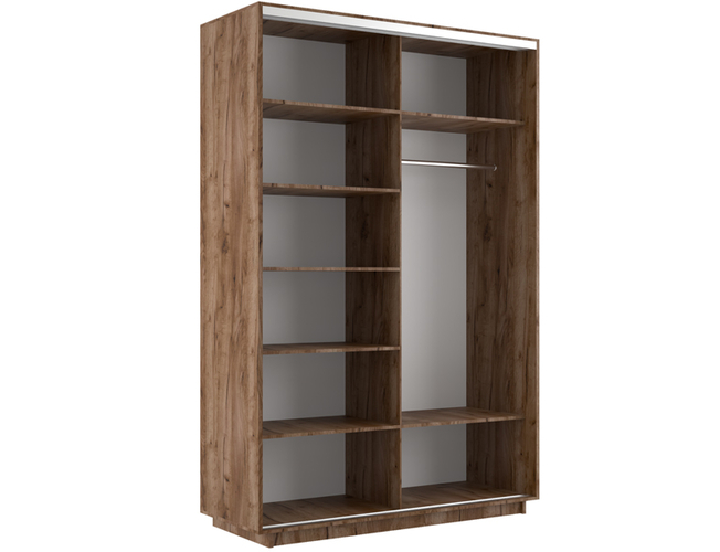 Шкаф-купе Экспресс Люкс 2-х дверный (Фото №1005 Абстракция розовая), Дуб табачный