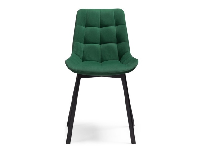 Стул на металлокаркасе Челси черный/зеленый (Арт.493364)