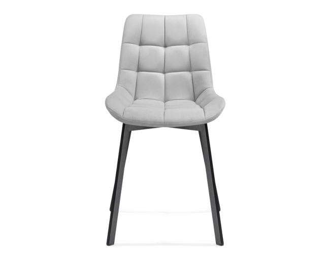 Стул на металлокаркасе Челси черный/светло-серый (Арт.489743)