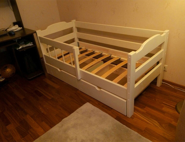 Кровать-диван Лицей плюс с бортикомплюс с ящиками