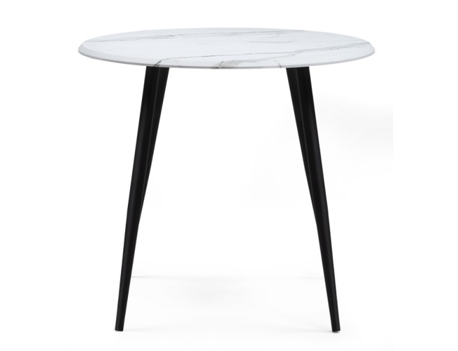 Стол Абилин 90 мрамор белый/черный матовый (Арт.517037)