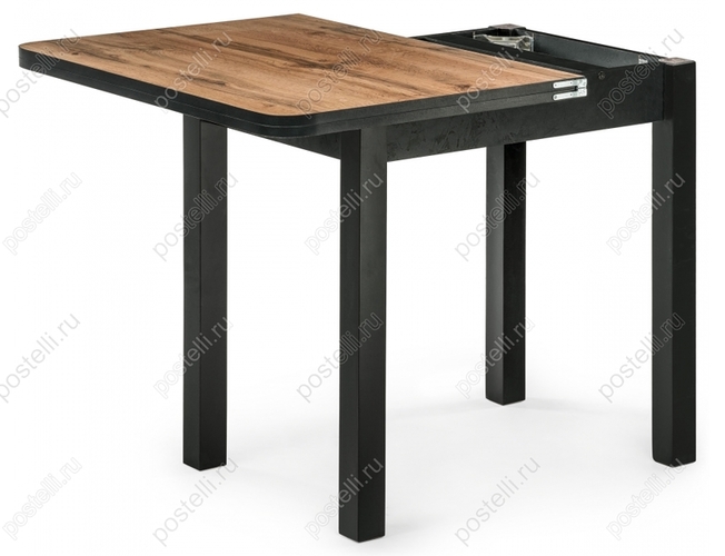 Стол Энлей 80 черный/дуб вотан (Арт 471767)